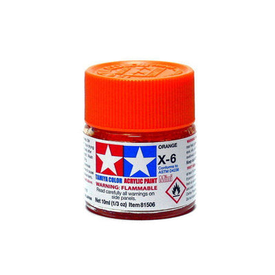 Tamiya Tamiya 81506 - X6  ACRYLIC 10ML ORANGE