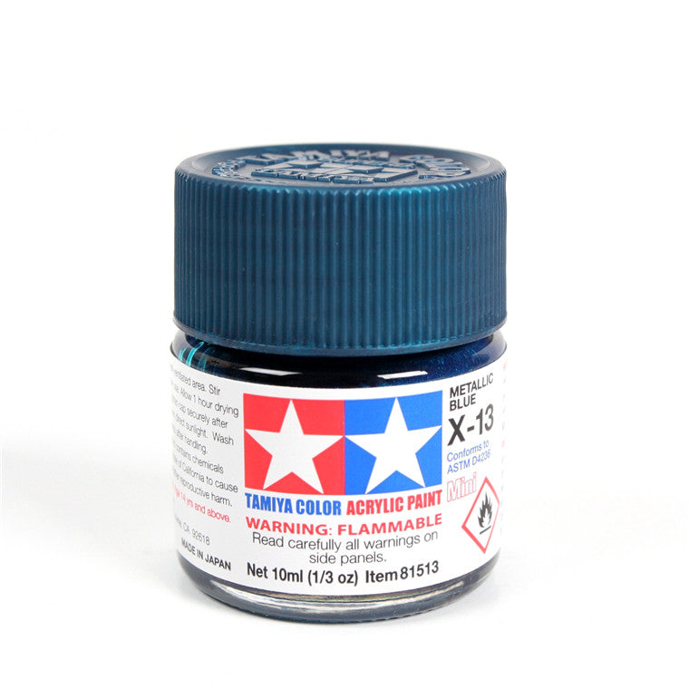 Tamiya Tamiya 81513 - X13 ACRYLIC 10ML METALLIC BLUE