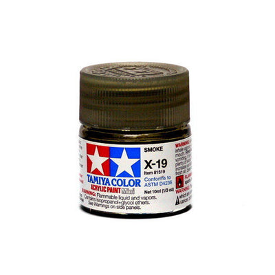 Tamiya Tamiya 81519 - X19 ACRYLIC 10ML SMOKE