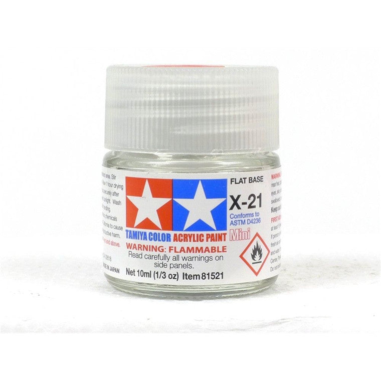 Tamiya Tamiya 81521 - X21 ACRYLIC 10ML FLAT BASE