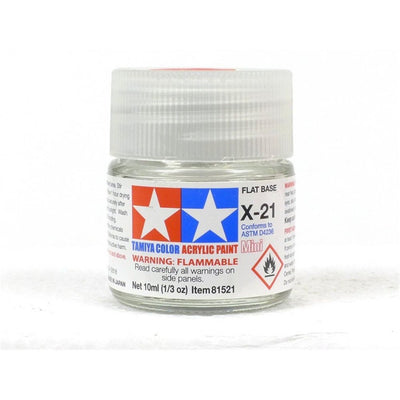 Tamiya Tamiya 81521 - X21 ACRYLIC 10ML FLAT BASE