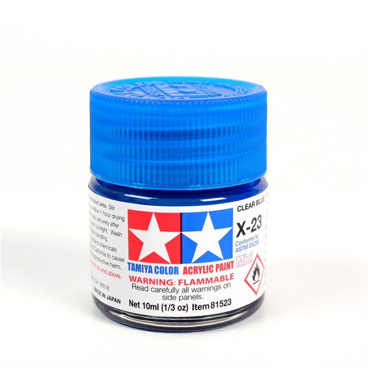 Tamiya Tamiya 81523 – X23 ACRYLIC 10ML KLARBLAU