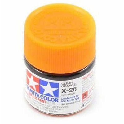 Tamiya Tamiya 81526 - X26 ACRYLIC 10ML CLEAR ORANGE