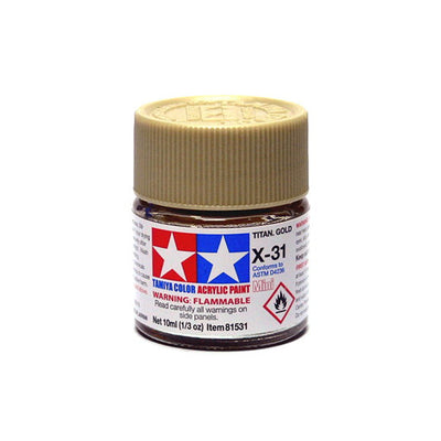 Tamiya Tamiya 81531 - X31 ACRYLIC 10ML TITANIUM GOLD