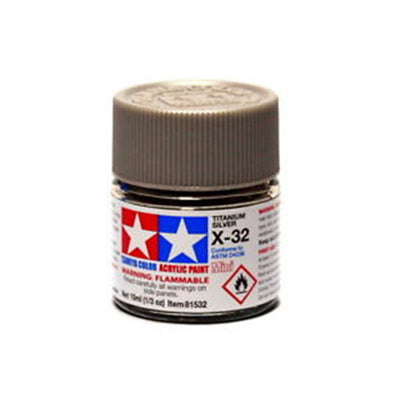 Tamiya Tamiya 81532 - X32 ACRYLIC 10ML TITANM SILVER