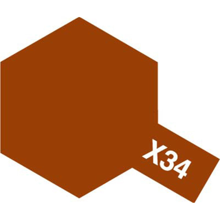 Tamiya X-34 Acrylic Mini Paint - Metal Brown - 10ml