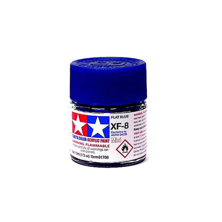 Tamiya Tamiya 81708 - XF8  ACRYLIC 10ML FLAT BLUE