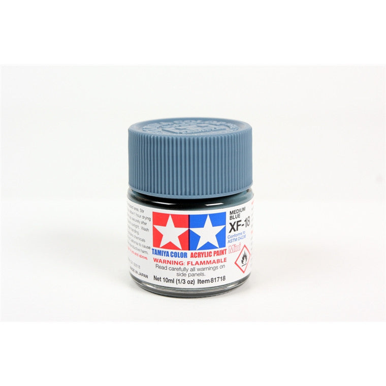 Tamiya Tamiya 81718 - XF18 ACRYLIC 10ML MEDIUM BLUE