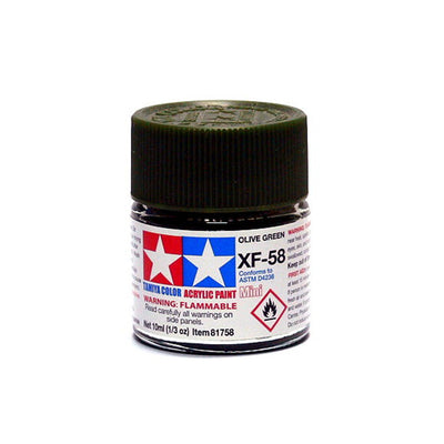 Tamiya Tamiya 81758 - XF58 ACRYLIC 10ML OLIVE GREEN