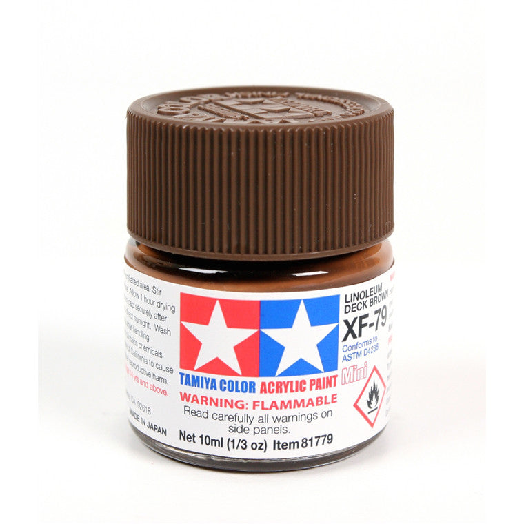 Tamiya Tamiya 81779 - XF79 ACRYLIC 10ML LINO DECK BROWN