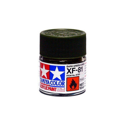 Tamiya Tamiya 81781 - XF81 ACRYLIC 10ML DARK GREEN 2 RAF