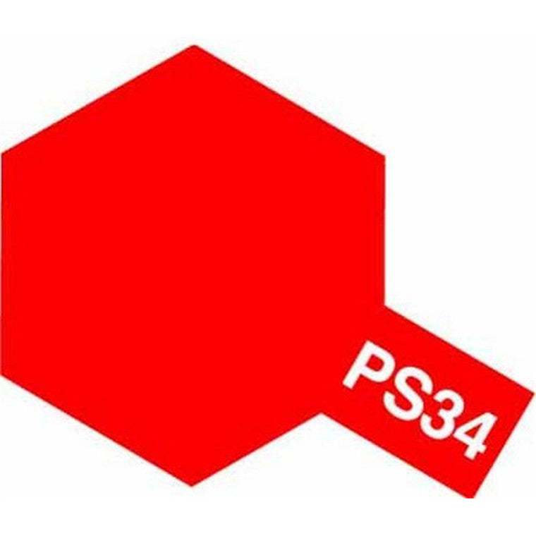 Tamiya Tamiya 86034 - PS-34 POLYCARB SPRAY BRITE RED**