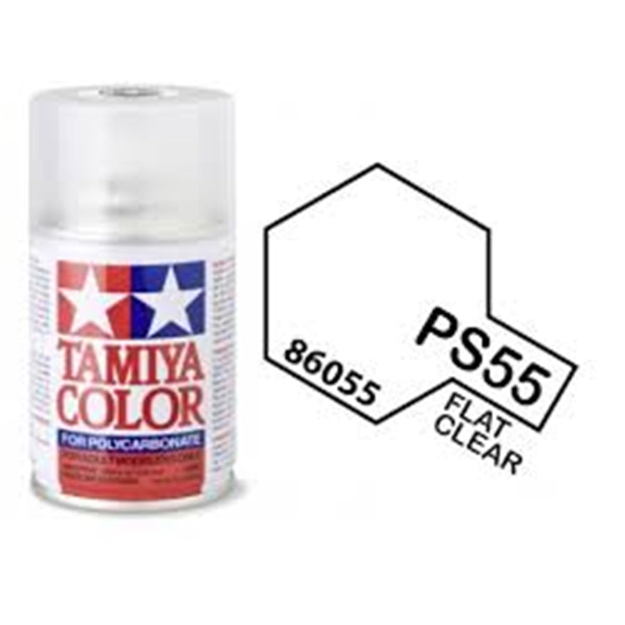 Tamiya Tamiya 86055 - PS-55 POLYCARB SPRAY FLAT CLEAR
