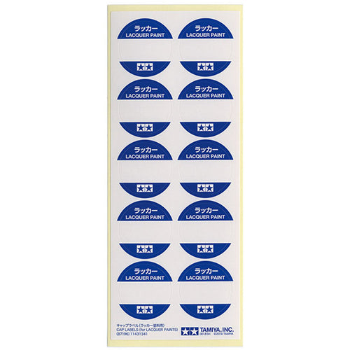 TAMIYA CAP LABELS LACQUER PAINTS