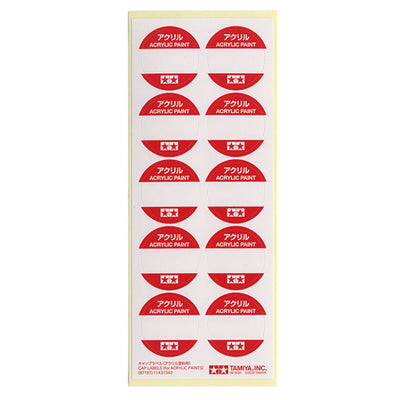 TAMIYA CAP LABELS ACRYLIC PAINTS