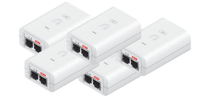 POE-24-12W-5P - Ubiquiti 24V 0,5A Gigabit Power Over Ethernet Netzteil weiß 5er-Pack