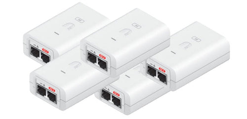 POE-24-12W-5P - Ubiquiti 24v 0.5A Gigabit Power Over Ethernet Supply White 5-pack
