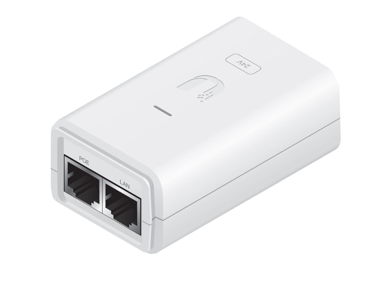 POE-24-7W-G-WH - Ubiquiti Gigabit PoE Injector 24VDC 0.3A