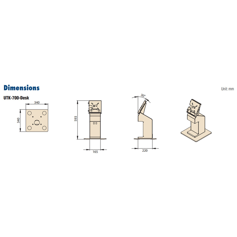 UTK-7000-DESKTOP - Advantech UTK-7115 15.6" Slim Tabletop Kiosk for UTC-115G 96PD-00824