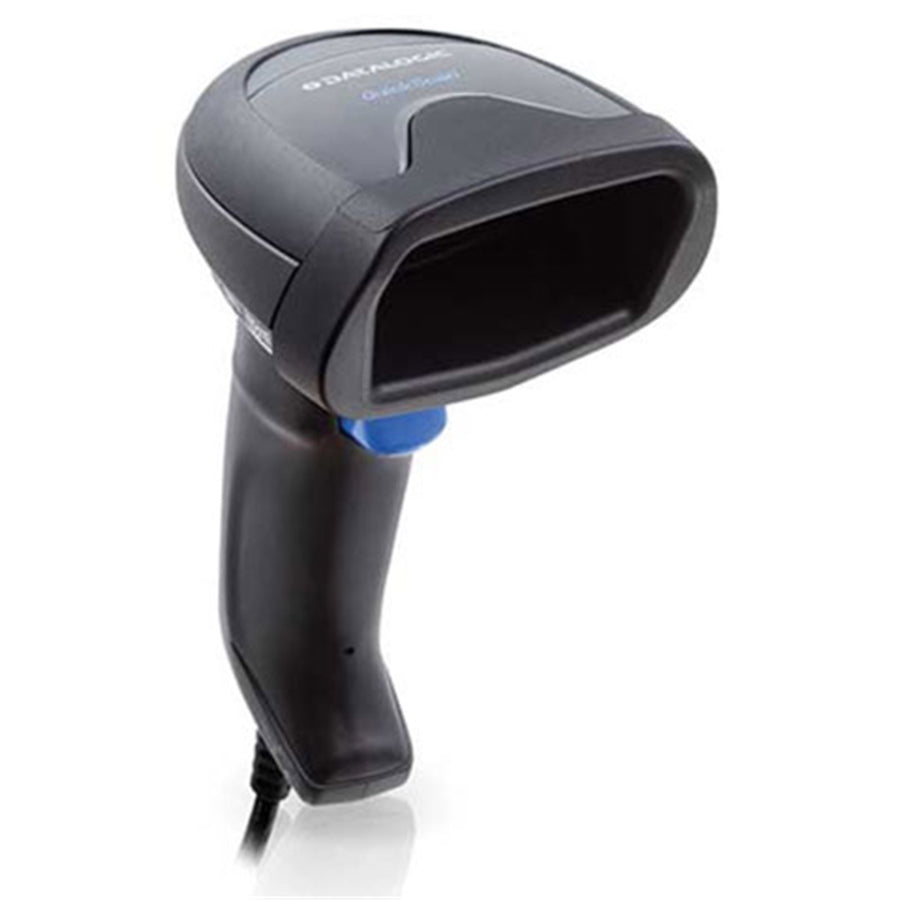 Datalogic QW2520-BKK1S black Barcode Scanner QuickScan QW2520, 2D VGA Imager, General Purpose, Handheld, USB Interface, Black. Kit inc. QW2520-BK Scanner, USB Cable 90A052258, and Stand STD-QW25-BK)