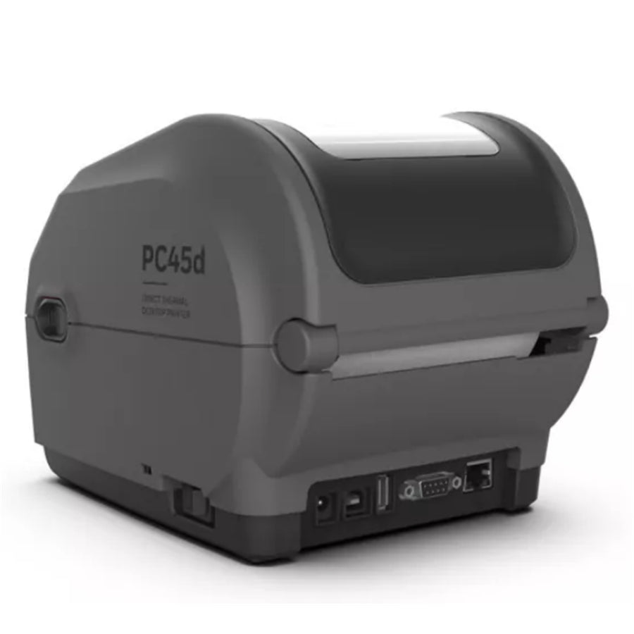 Intermec PC45, Desktop Printer, Direct Thermal, 203 DPI, 4-inch label width, Ethernet/USB/Bluetooth/WLAN (ROW)/NFC, Full Touchscreen, No Power Cord (purchase separately)
