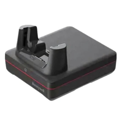 Intermec CT32 non-booted single cradle, single charging cradle for recharging one non-booted CT32 terminal. Kit contains single charging cradle, USB-C cable, no power supply. Compatible with CT32 scan handle.
