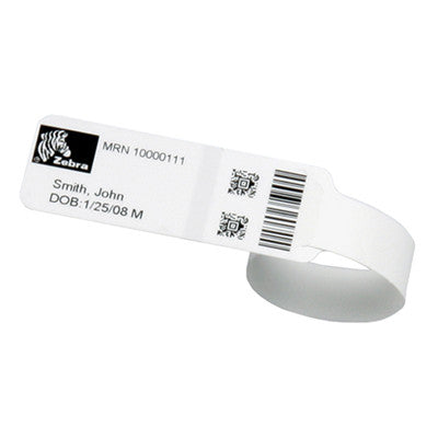 ZEBRA WRISTBAND POLYESTER DT 25X201 INFANT PLAIN