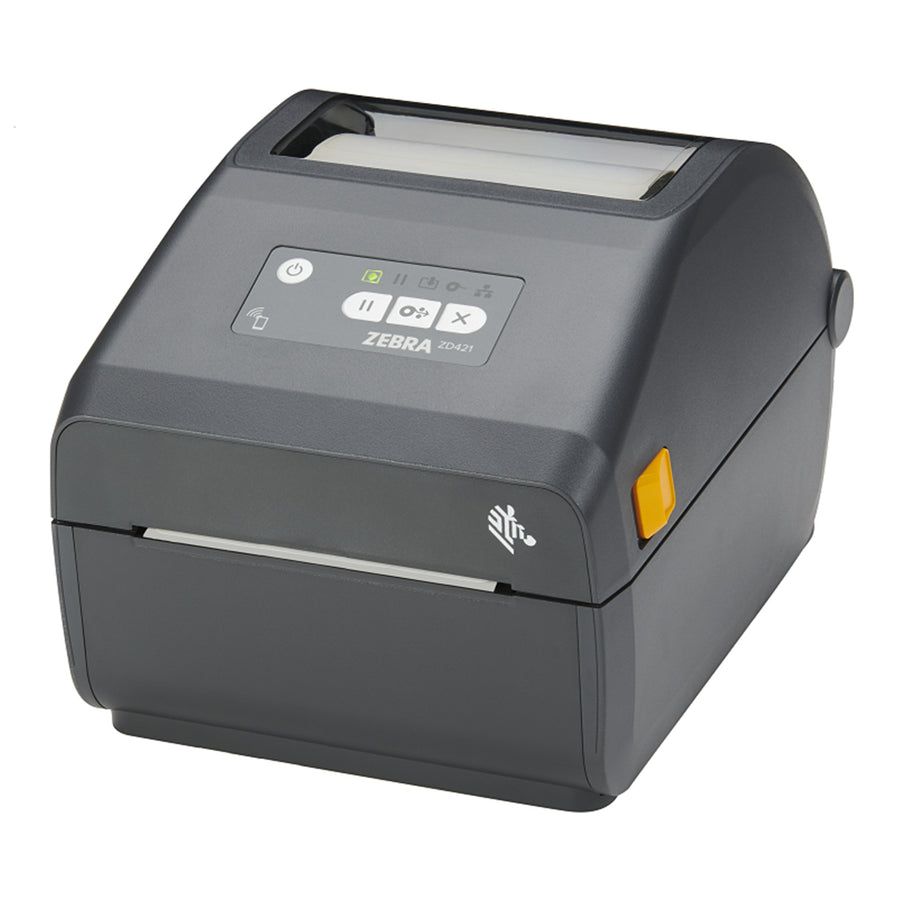 Zebra ZD421 ZD4A042-D0PE00EZ Direct Thermal Desktop Printer, 203DPI, USB, USB Host, Ethernet, BTLE5 APAC Cord Bundle, Swiss Font, EZPL