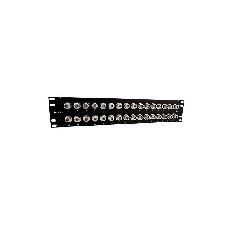L-com PR35N32BLK - 3.5' (2U) Panel, 32 N-type 50 Ohm Couplers installed