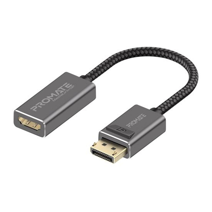 Promate MEDIALINK-DP - DisplayPort to HDMI Adapter Max HDMI Resolution 4K/60Hz Superior Stability