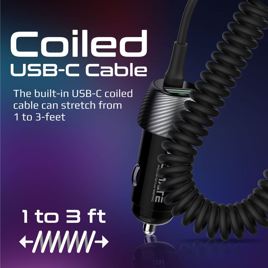 Promate  POWERDRIVE-33PDC 33W Car Charger with USB-C Cable