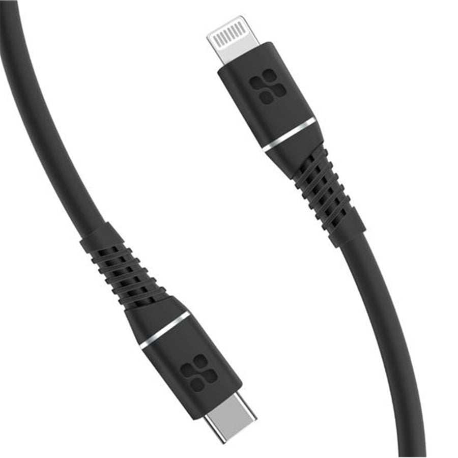 Promate  POWERLINECI120BK MFi Certified - 2.2A - 480Mbps USB-C to Lightning Cable - 1.2m - Black