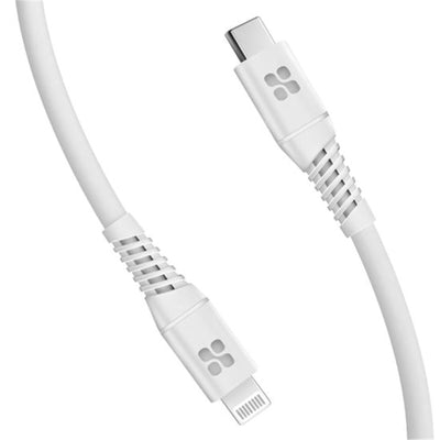 Promate  POWERLINECI120WH MFi Certified - 2.2A - 480Mbps USB-C to Lightning Cable - 1.2m - White