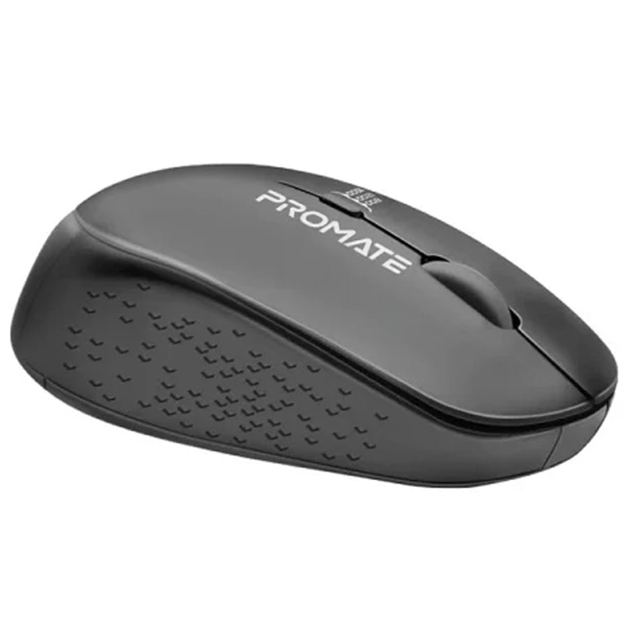 Promate TRACKER-BLK - Ergonomic Wireless Mouse 800/1200/1600 Dpi. 10m Working Range. Included Nano Receiver