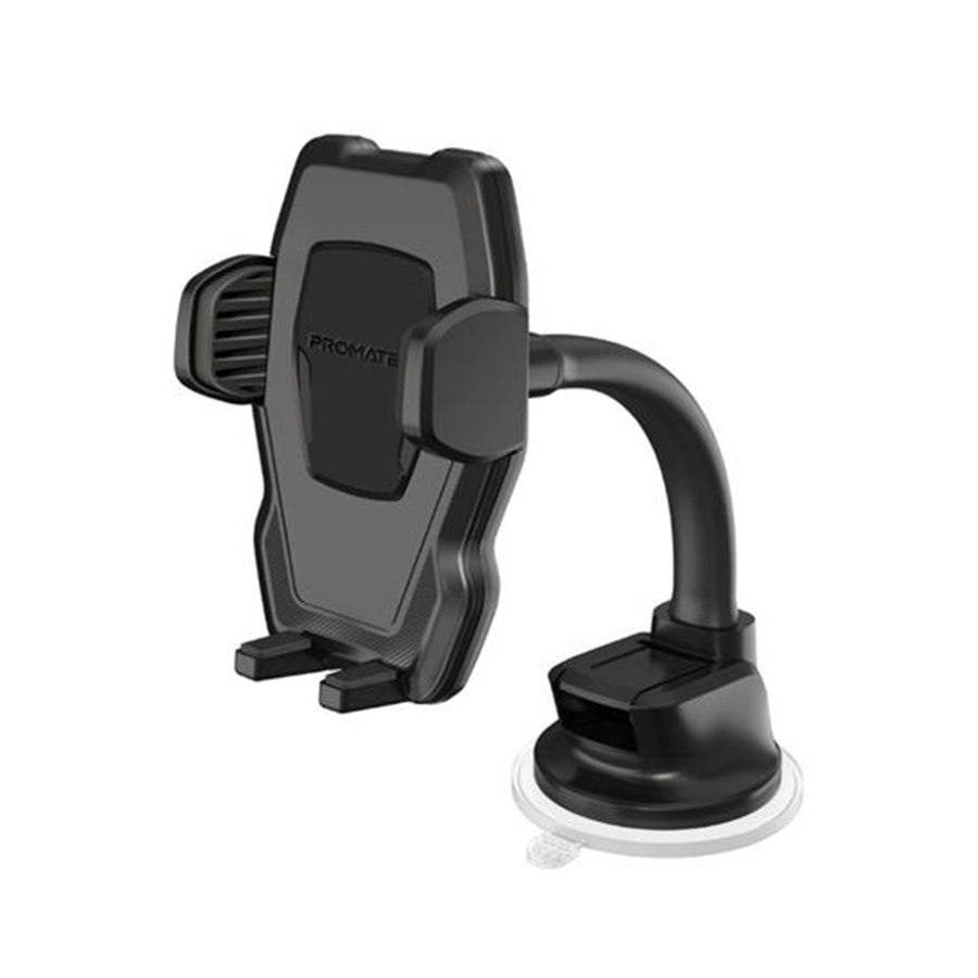 Promate DASHMOUNT - UniverSmartphone Mount w/ Flexible Gooseneck. Includes Anti-Slip Suction Pad