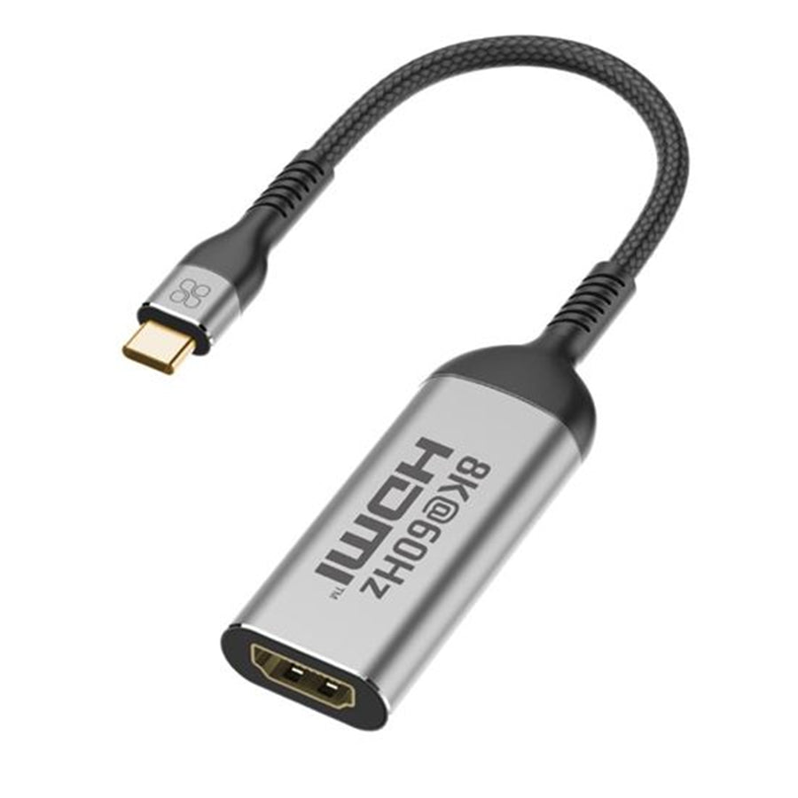 Promate MEDIALINK-8K - USB-C to HDMI Adapter Supports up to 8K@60Hz HD Res. Sturdy Aluminium Casing