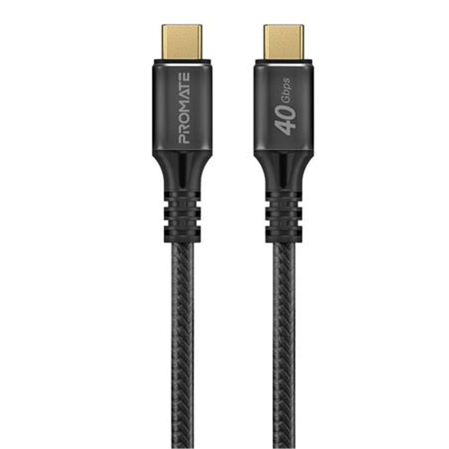Promate POWERBOLT240-2M - 2M USB-C to USB-C Cable. Thunderbolt 3 240W Super Speed Fast Charging 40Gbps