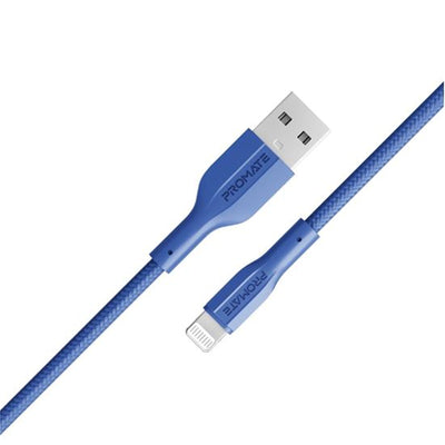 Promate XCORD-AI.BL 2A – 480Mbps USB-A auf Lightning Kabel – 1m – Blau
