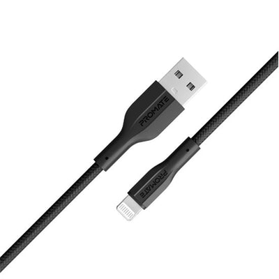 Promate XCORD-AI.BLK 2A - 480Mbps USB-A auf Lightning Kabel - 1m - Schwarz