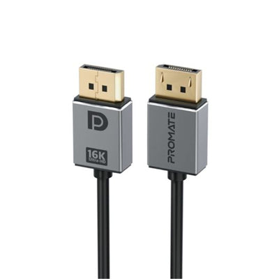 Promate  DPLINK-16K 16K 60Hz - 80Gbps DisplayPort Cable - 2m - Black/Grey