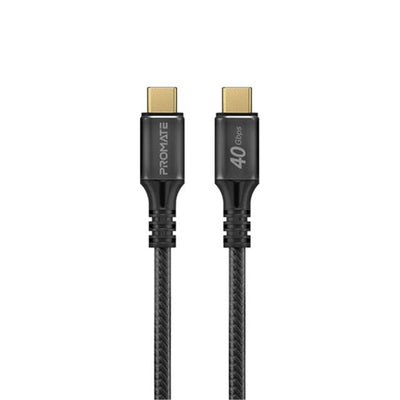 Promate POWERBOLT240-1M - 1M USB-C to USB-C Cable. Supports Thunderbolt 3 240W Super Speed Fast Charging