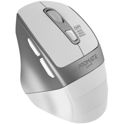 Promate  SAMIT.WHT Ergonomic Silent Click Wireless Mouse - White