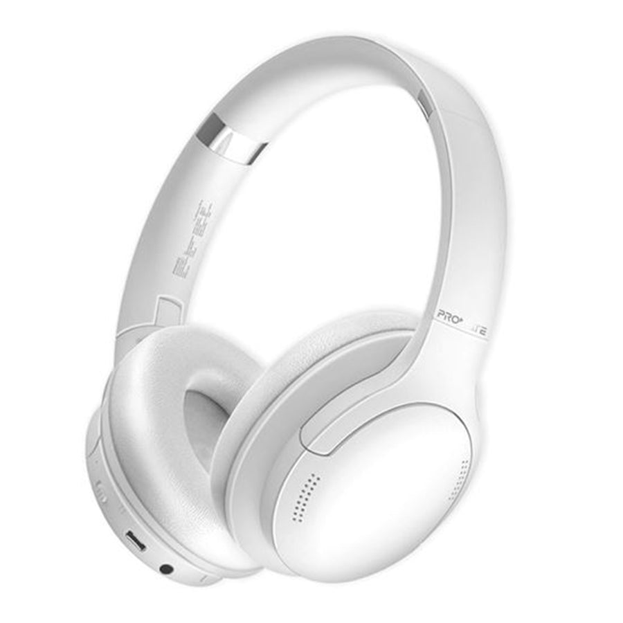 Promate LABOCA-PRO-WHT - High-Fidelity Stereo Deep Base Bluetooth Headphones. Up to 24 Hours Playing Time