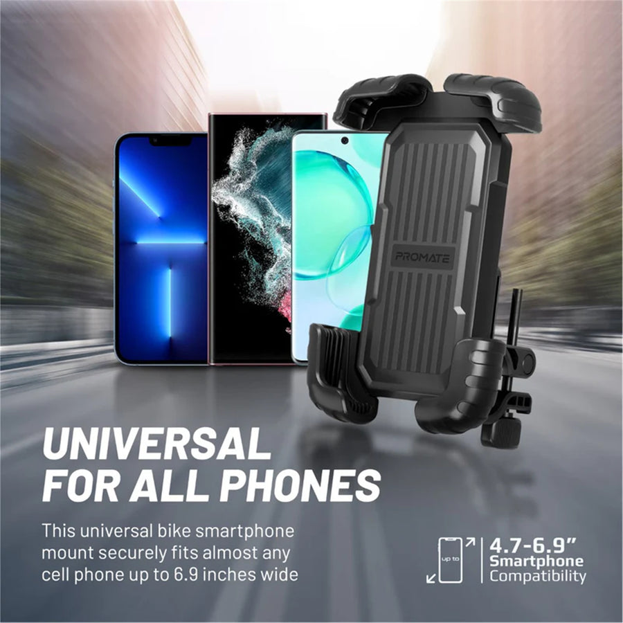 Promate BikeMount-2  Quick Mount Smartphone Bike Mount for 4.7-6.9" Devices - Black