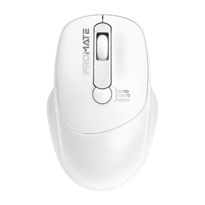 Promate EZGrip Beidhändige ergonomische kabellose Maus – Weiß