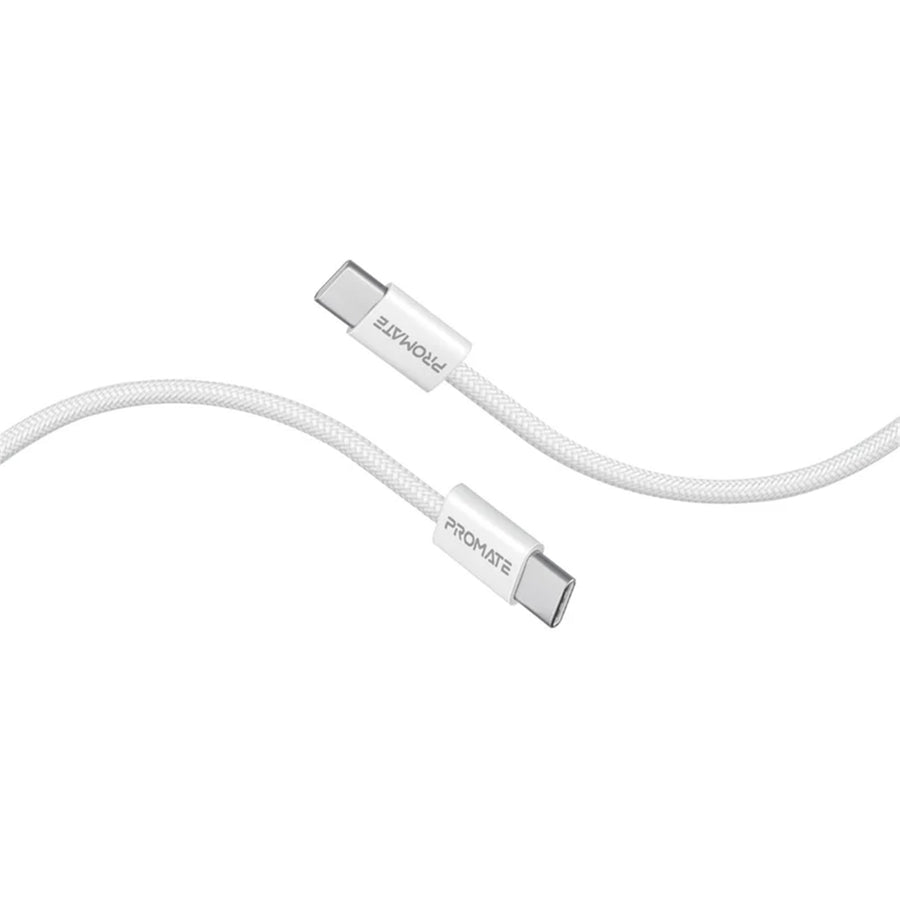 Promate  ECOLINE-CC200 60W PD - 480Mbps USB-C Cable - 2m - White