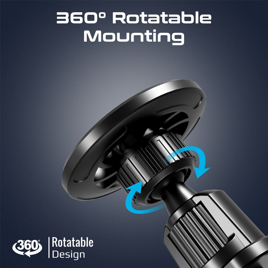 Promate CLIPMOUNT - MagGrip Cradleless AC Vent Magnetic Smartphone Mount. Metal Ring. 360 Rotation.