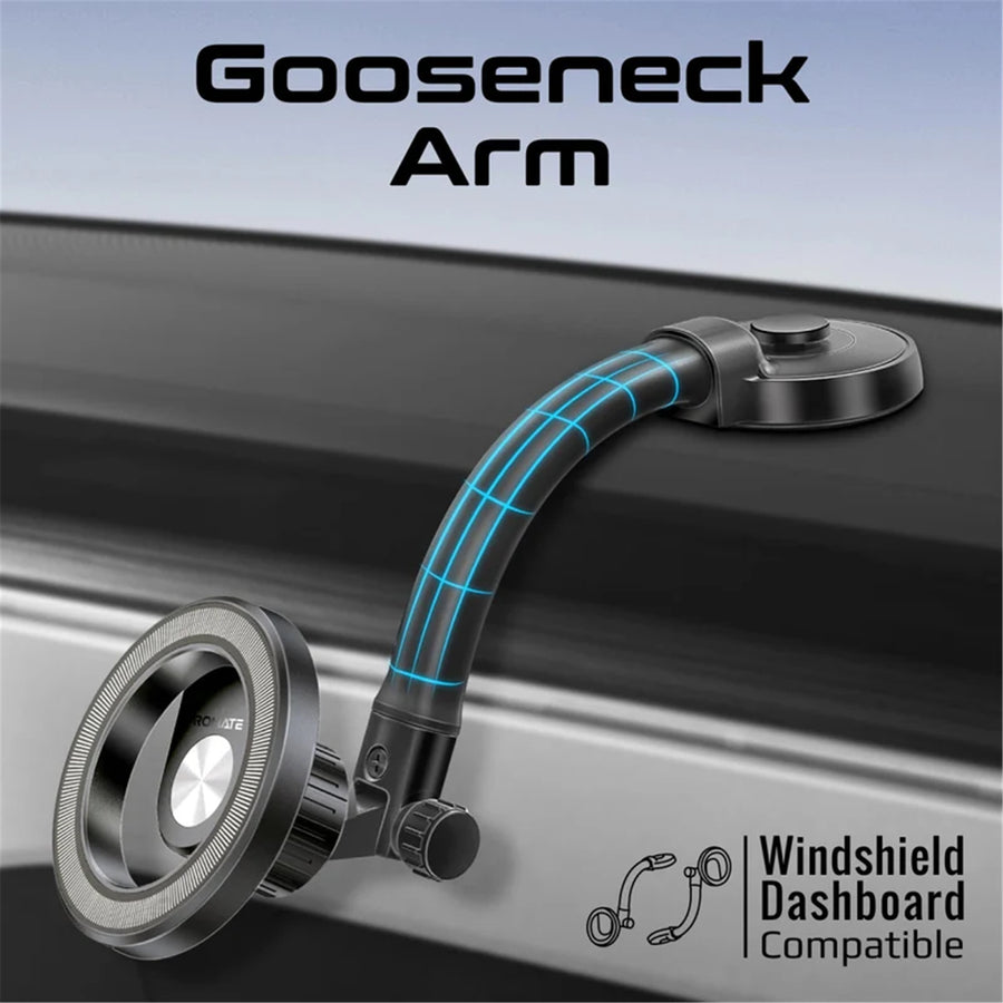 Promate MAGHOOP-GN - MagGrip 360 Cradleless Flexible Magnetic Ring phone Holder. Designed for Dashboard