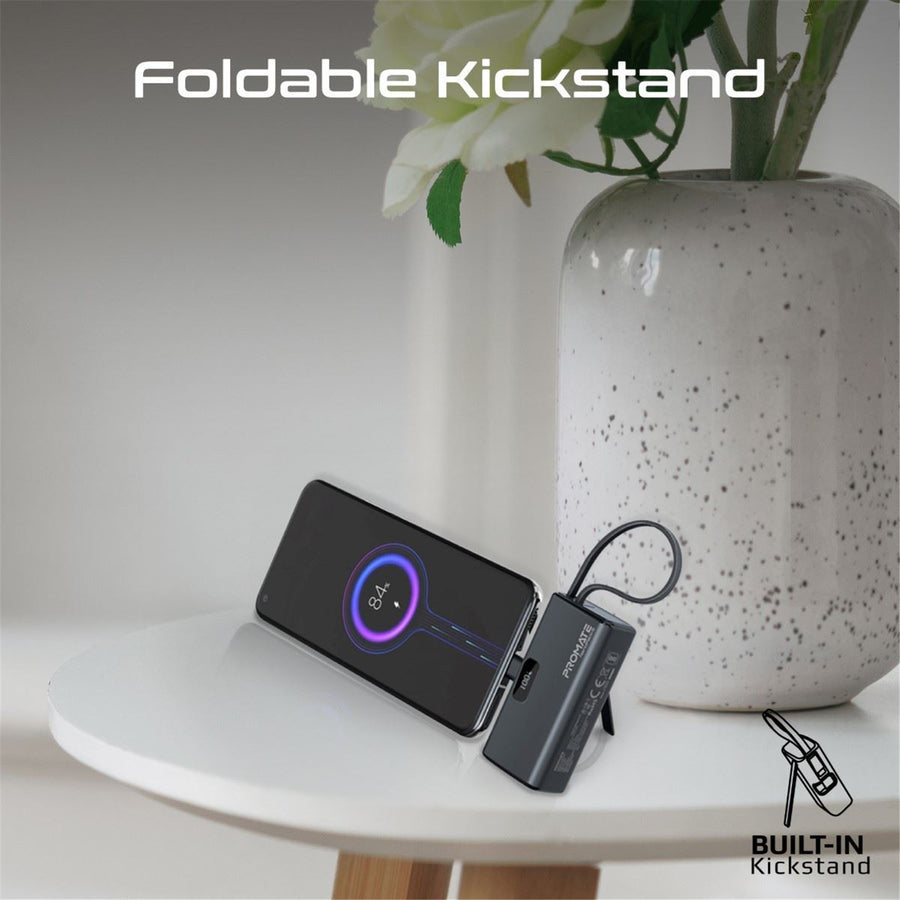 Promate NANOPACK-5 - 5000mAh Pocket-sized Fast Charging Power Bank Foldable USB-C Connector