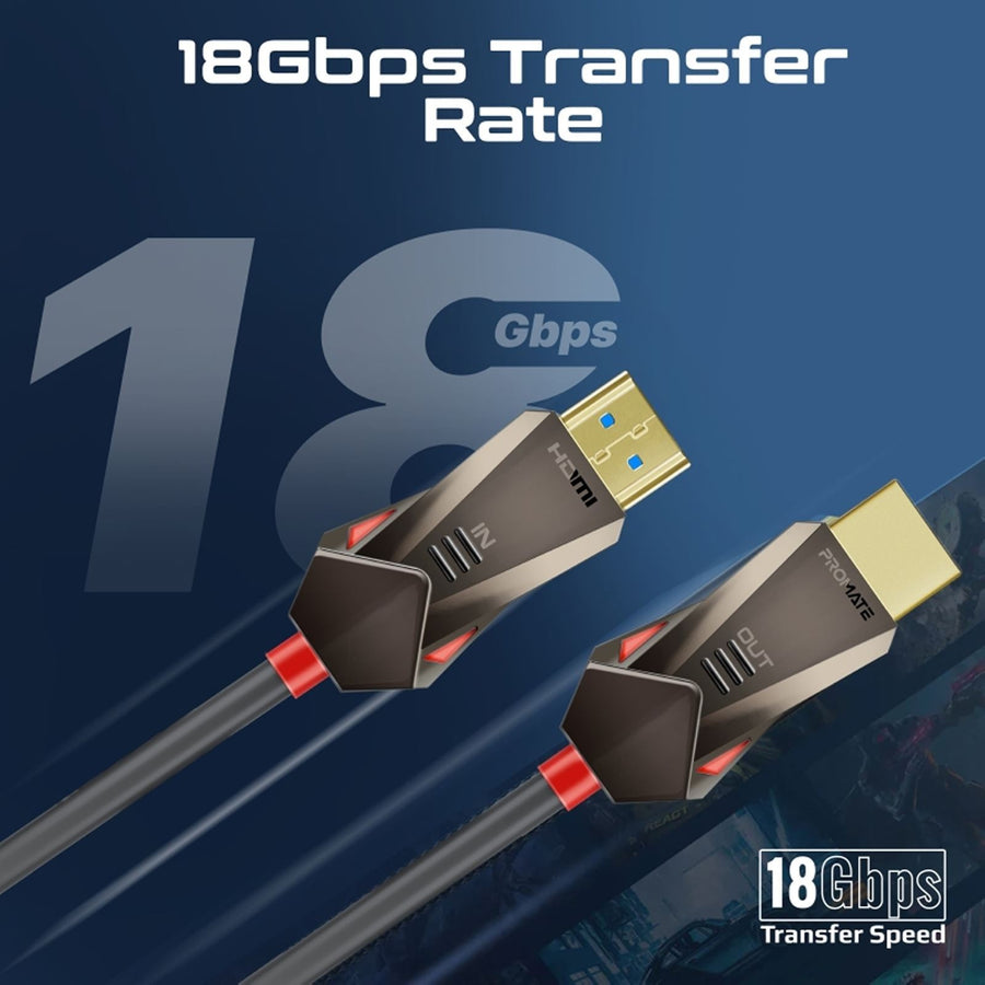 Promate PROLINK4K60-15M - 15m Ultra-High Definition (UHD) 2.0 HDMI Cable. Supports 4K@60Hz (4096x2160).